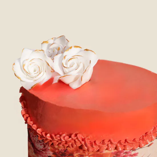Floward Scarlet Floral Art Cake