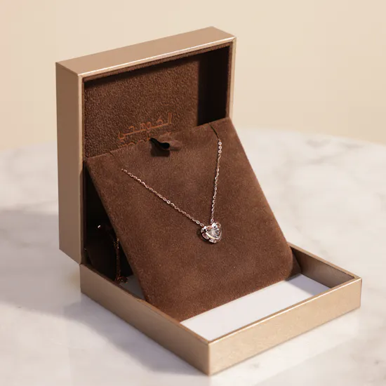 Kooheji Jewellery Heart Diamond and Gold Necklace