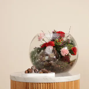 Floward Chocolates | Enchanting Carnation Vase Floward Chocolates | Enchanting Carnation Vase