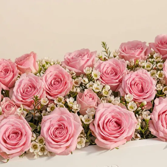 Pink Baby Girl Floral Tray