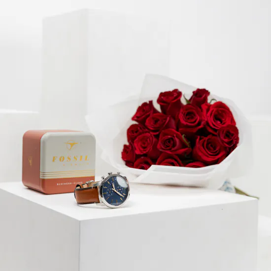 Fossil Townsman Chronograph Watch | Red Roses