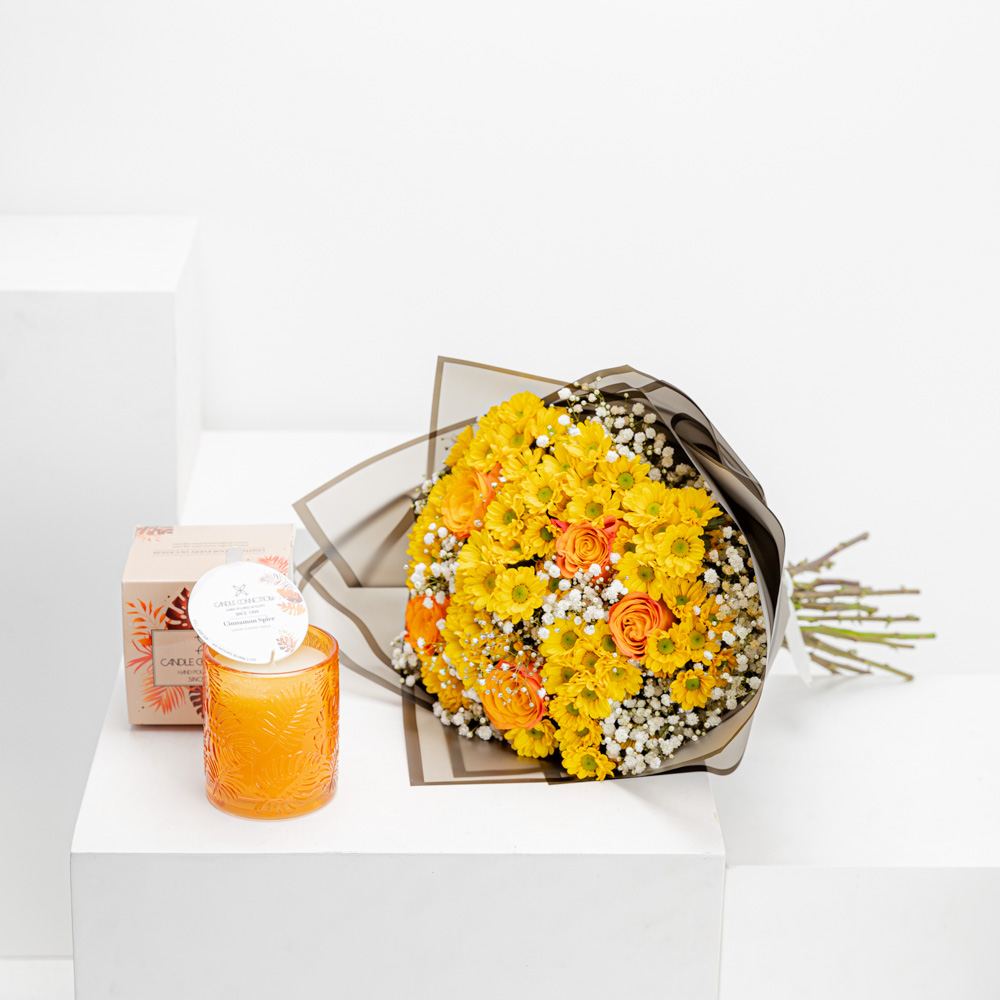  شمعة القرفة من كاندل كونكشن | زهور