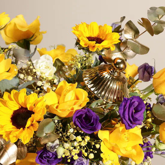 Golden Horizon Flower Vase