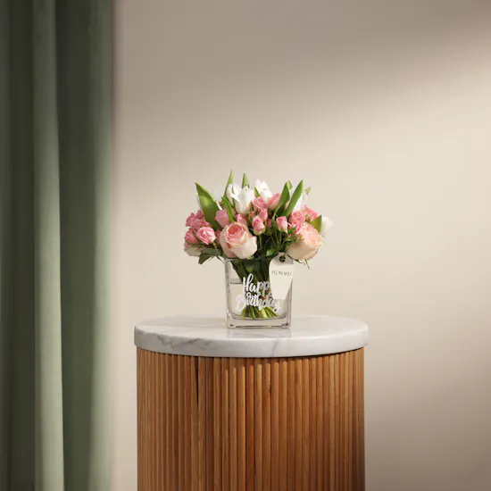 Happy Birthday Floral vase