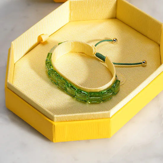Swarovski Letra Peace Green Crystal Women's Bracelet