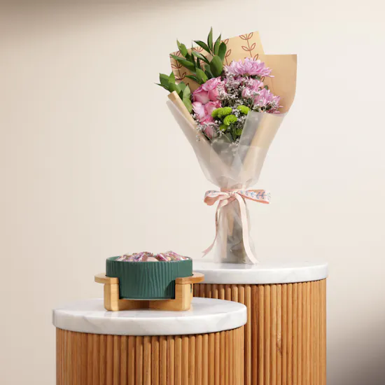 Floward Chocolates Bowl | Blooms Bouquet