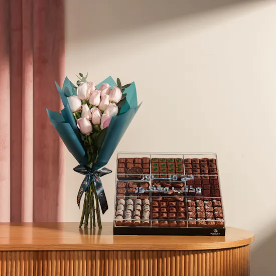 Rhône Hajj Chocolate Large Tray | Blissful Radiant Flower