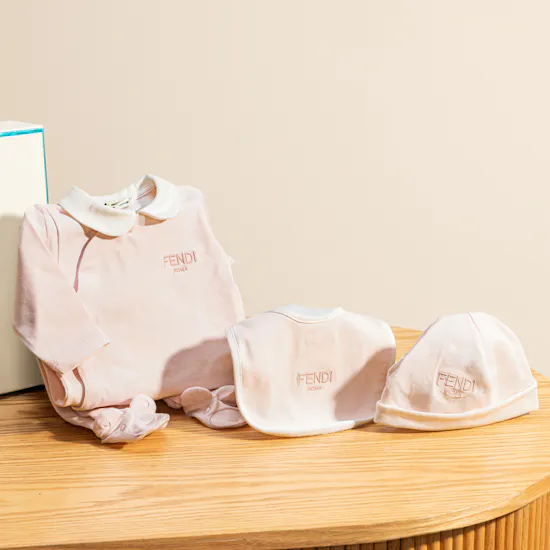 Fendi Pink Newborn Baby Girl Set