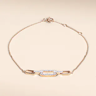 Damas Youth Lync Rose Gold and Diamonds Bracelet