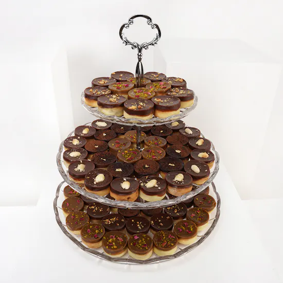 More Chocolate Crystal Tartique Trays | White Roses