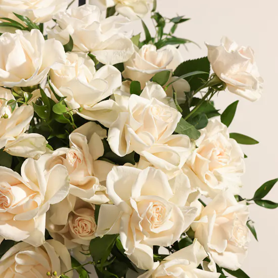 Stunning Birthday White Roses Vase