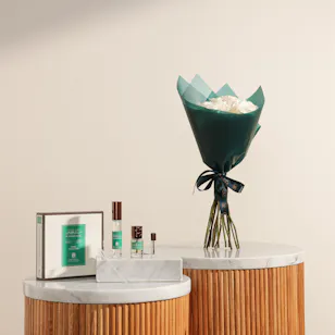 Abdul Samad Al Qurashi Al Khitam Musk Set | Eternal Grace Rose Bouquet