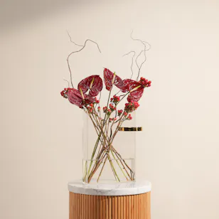 Sunset Rouge Flowers Vase