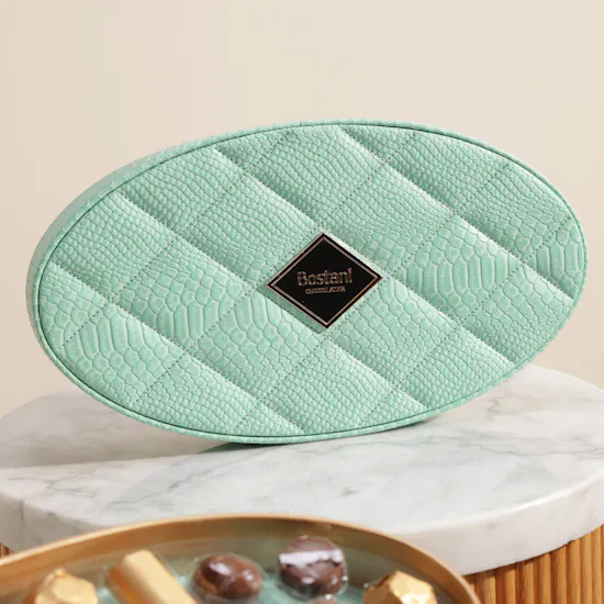 Bostani Oval Small Chocolates Tiffany Leather Box