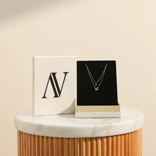 AV Jewelry Noon Letter in Arabic Gold Necklace