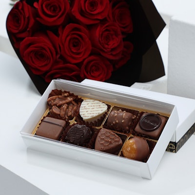 Laderach Chocolates With Roses