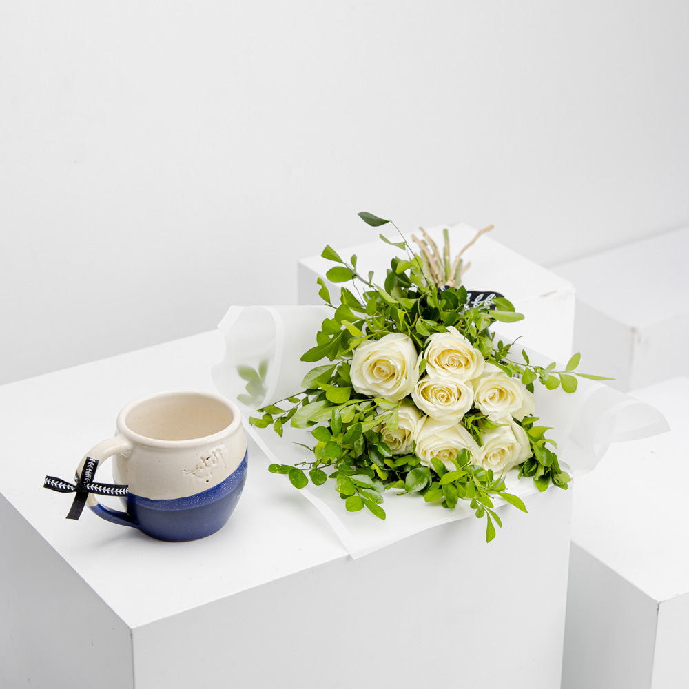 Tip of the Day Heart’s Love Wavy Mug with Flowers