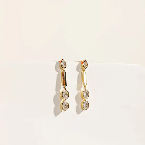 Velvet Desert Lia Hex Drop Small Earrings