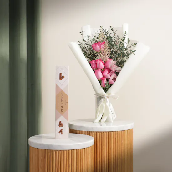 Chocoline Chocolate Wafer Sticks Box | Soft Flower Bouquet