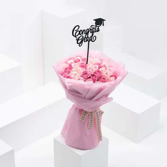 Graduation Bouquet | Pink Roses