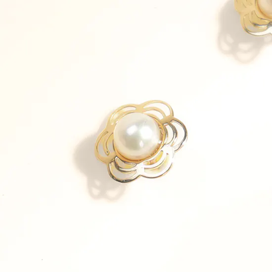 Baby Fitaihi Flower-Shaped Pearl Kids Stud Earrings