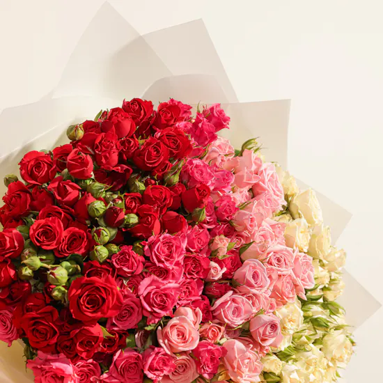 Dar-Alsbaek 2.5g Gold Bar | Mixed Baby Rose Bouquet