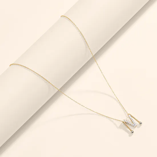 Siran by Iram Diamond Letter M Necklace