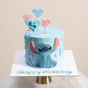 Floward Personalized Lilo and Stitch Blue Cake Floward Personalized Lilo and Stitch Blue Cake
