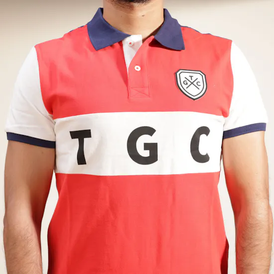 TGC Red & White Shield Polo Shirt