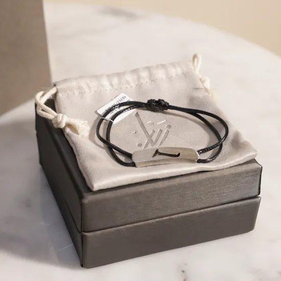 Zayan Silver Cord Bracelet For Men