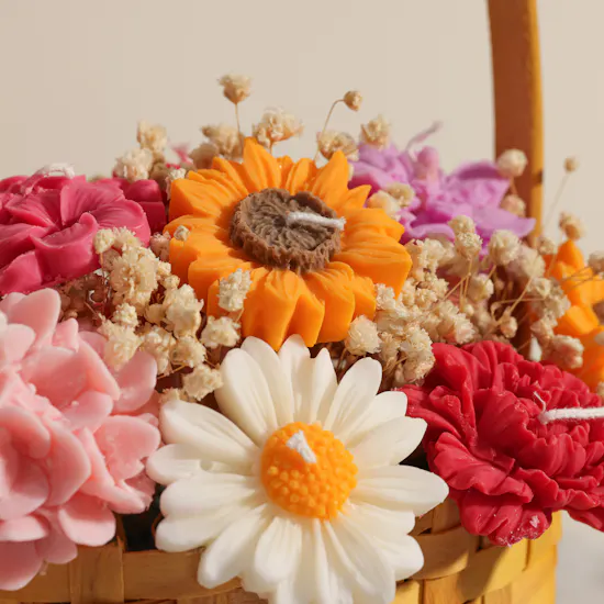 Done By SHK Basket Candle Bouquet