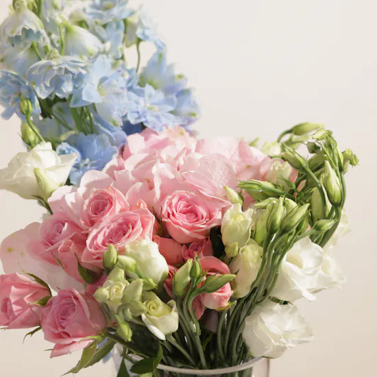 Lapis Trio of Pear Diamond Ring | Bloom Aura Flowers Vase