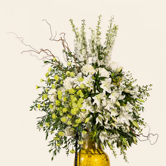 Imposing Golden Grace Flower Vase