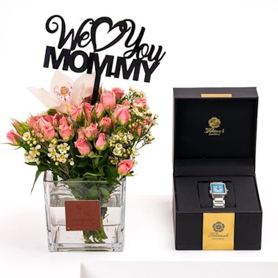 Tektaak Jewelry Al Eid Silver Watch | Flowers Vase