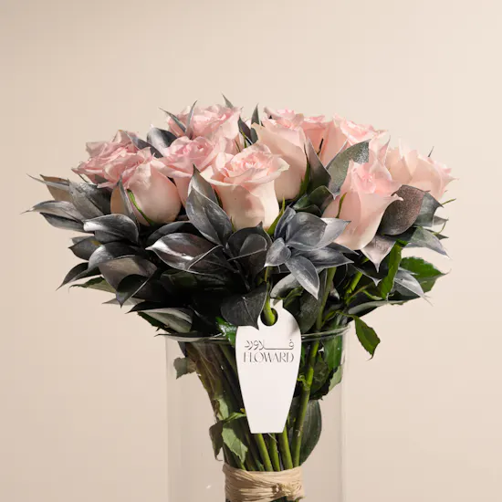 Light Pink Roses Vase