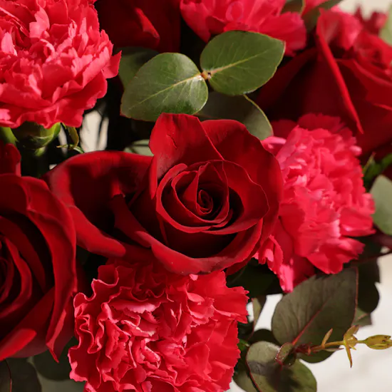 Crimson Celebration Flower Vase