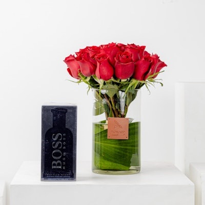 Hugo Boss Bottled Night for Men | 20 Roses Vase