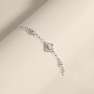 Hilia Dazzling Silver and Zircon Women's Bracelet