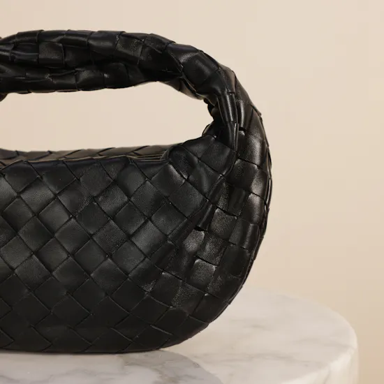 Bottega Veneta Black Mini Jodie Leather Women’s Bag