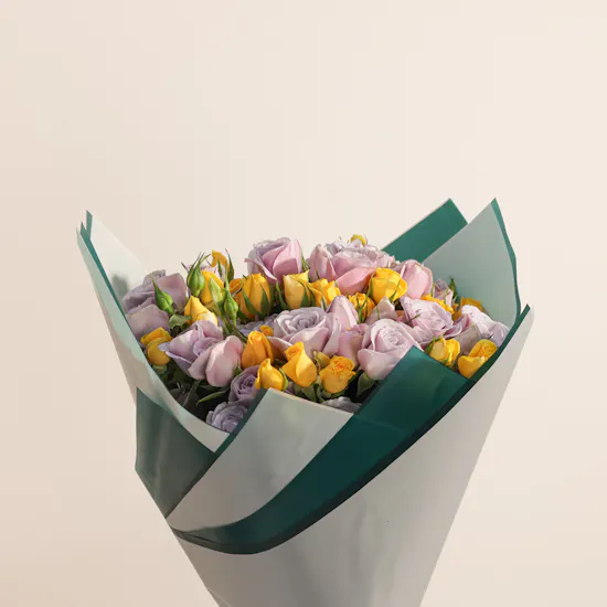 Rava Dried Figs Covered with Chocolates Crystal Tray | Soft Blossoms Bouquet