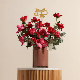 Congratulation on Graduation Pinkish Flowers Vase