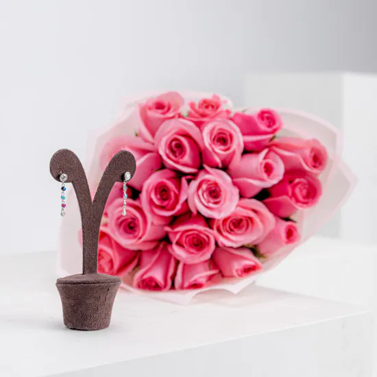 Felizmoda Colored Earrings Dots | 20 Rose Revival Bouquet