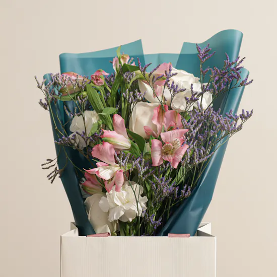 Nua Large Classic Chocolate Bonbon Slipcase Box | Jubilant Flower Bouquet