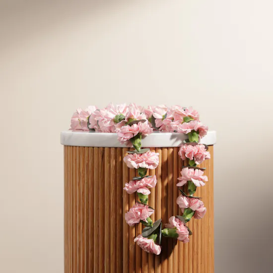 Pink Carnation Graduation Necklace
