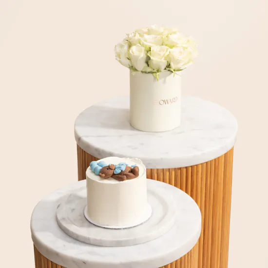 Floward Baby Boy Celebration Bento Cake | Angelic Roses