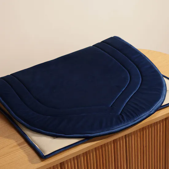 Blue Prayer Mat | White Purity Bouquet
