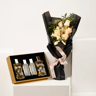 Ajmal Evoke Gift Box | Peach Roses 