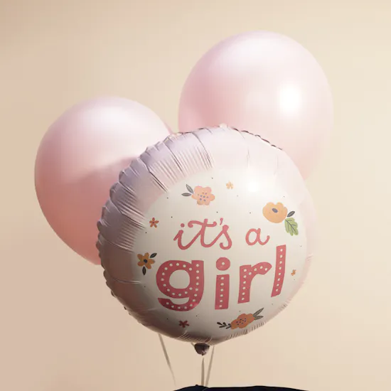 It's a Girl Pink Balloons | Flowers Bouquet