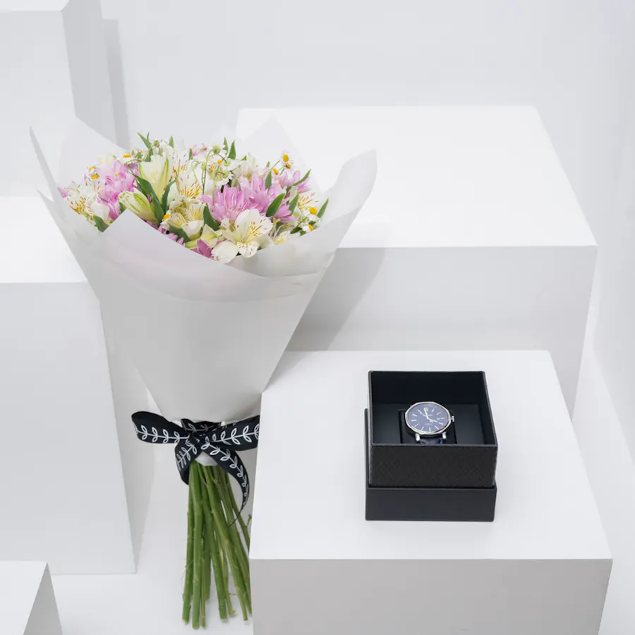 Avalieri Prestige Blue Men's Watch | Bright Flowers 5