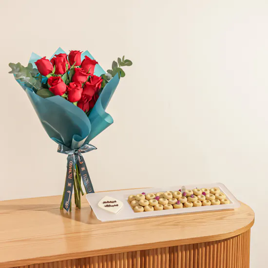 Baraka Dates Eid Kuwaiti Ghuraiba Tray | Charming Flowers